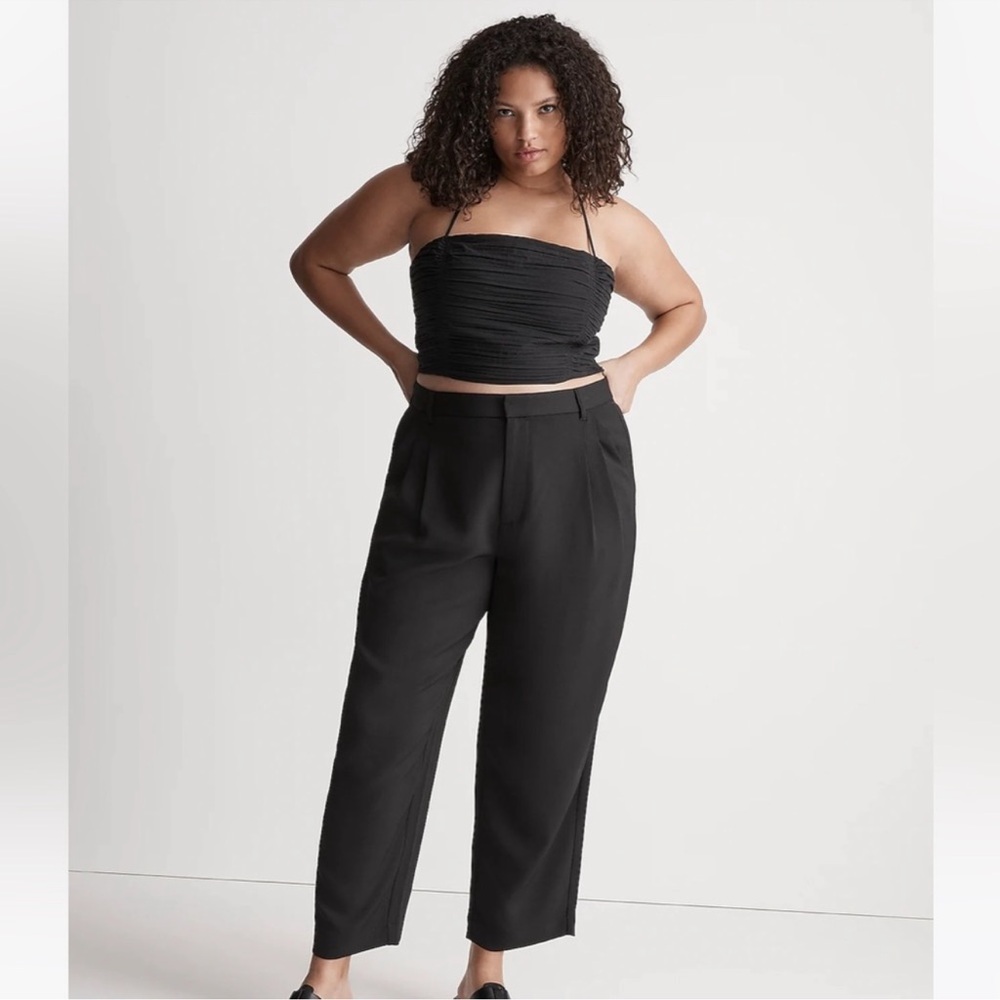 Women's Black Pleated Dress Pants